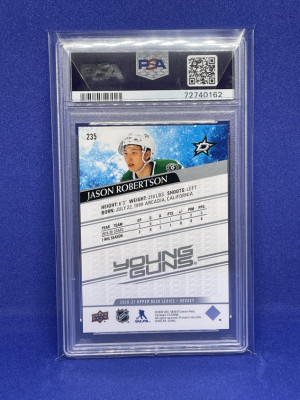 2020-21 Upper Deck Jason Robertson Young Gun PSA 10 back