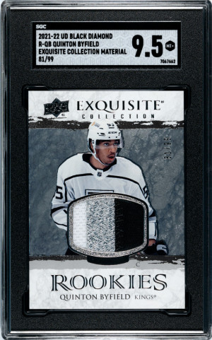 Quinton Byfield Exquisite Rookie Patch front