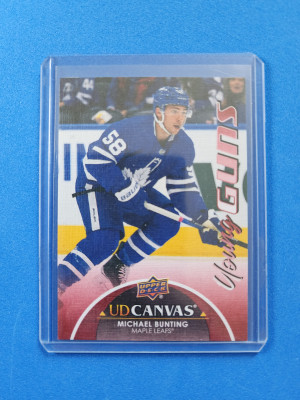 2021-22 Upper Deck Canvas Michael Bunting Rookie #C388 front