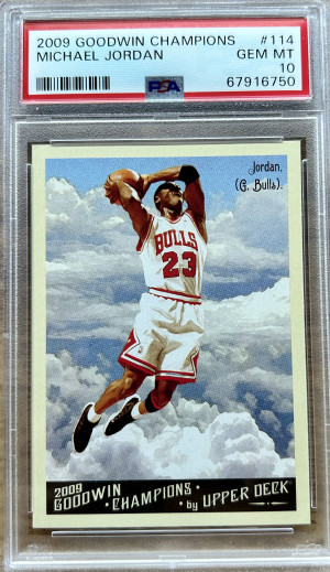 2009 GOODWIN CHAMPIONS #114 MICHAEL JORDAN BULLS HOF PSA 10 front