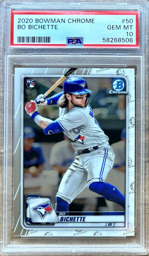 2020 Bowman Chrome Bo Bichette RC Rookie #50 PSA 10 front