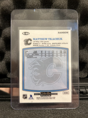 2016-17 MATTHEW TKACHUK Opc Platinum RAINBOW HOLO ROOKIE RC MINT back
