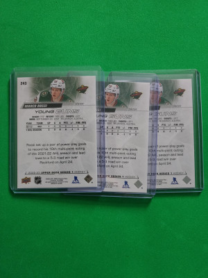 Lot of 3 Marco Rossi Young Guns back