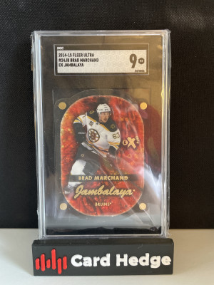 2014 Fleer Ultra Brad Marchand EX Jambalaya SGC 9 front