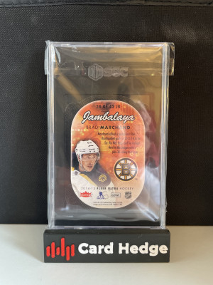 2014 Fleer Ultra Brad Marchand EX Jambalaya SGC 9 back