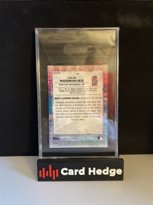 2021 Bowman’s Best Julio Rodriguez #49 Refractor SGC 9 back
