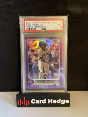 2022 Topps Chrome Update Julio Rodriguez RC #USC150 PSA 9 front