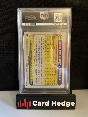 2022 Topps Update Julio Rodriguez 1987 Blue RC #87TBU44 PSA 9 back