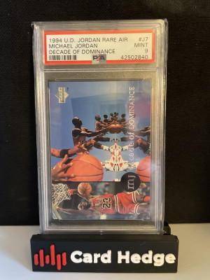 1994 Upper Deck Jordan Rare Air Michael Jordan Decade of Dominance #J7 PSA 9 front