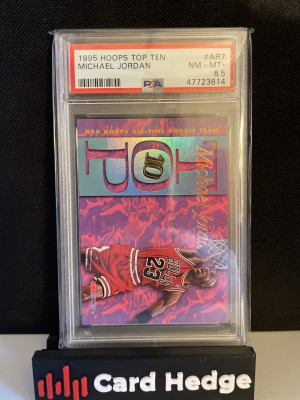 1995 Hoops Michael Jordan Top Ten #AR7 PSA 8.5 front