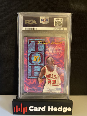 1995 Hoops Michael Jordan Top Ten #AR7 PSA 8.5 back