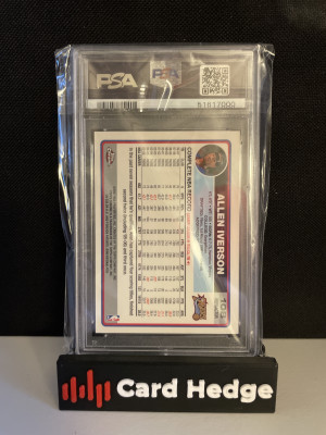 2006 Topps Chrome Allen Iverson #108 Refractor PSA 8 back