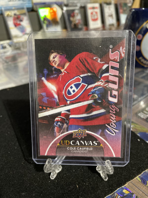 Cole Caufield canvas young guns front
