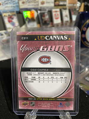 Cole Caufield canvas young guns back