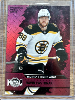2020-21 PMG Red David Pastrnak 67/100 front
