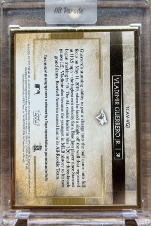 2020 Topps Transcendent Vladimir Guerrero Jr AUTO 10/25 back