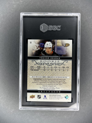 Trevor Zegras Artifacts Rookie Auto back