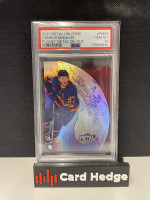 2021 Metal Universe Connor McDavid Planet Metal #PM25 PSA 10 front