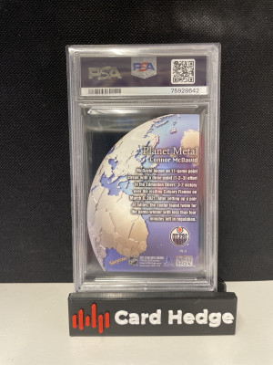 2021 Metal Universe Connor McDavid Planet Metal #PM25 PSA 10 back
