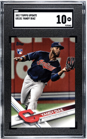 2017 Topps Update Yandy Diaz RC #US151 SGC 10 front