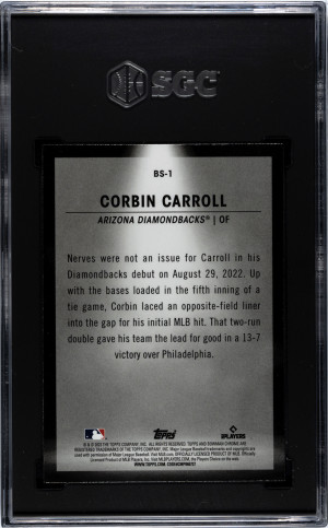 2023 Bowman Spotlights Corbin Carroll RC #BS-1 SGC 10 back