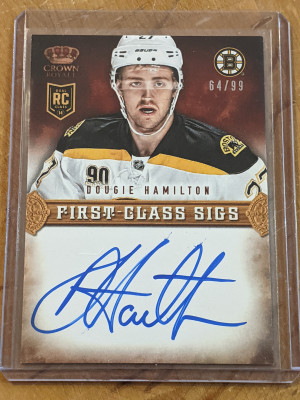 13-14 Crown Royal First Class Sigs Rookie Dougie Hamilton Auto /99 front
