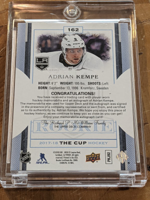 17-18 The Cup RPA Adrian Kempe /249 back
