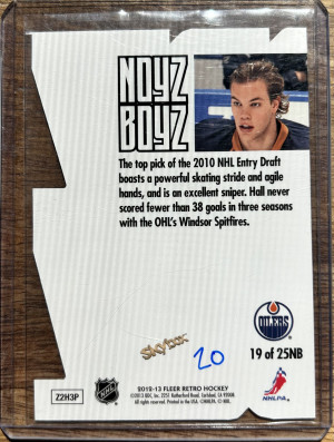 2012-13 Fleer Retro 1998-99 Skybox Thunder Noyz Boyz Design Taylor Hall #19NB back