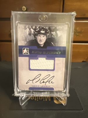 Mario Lemieux In The Game Auto & Jersey Patch Auto /50 front