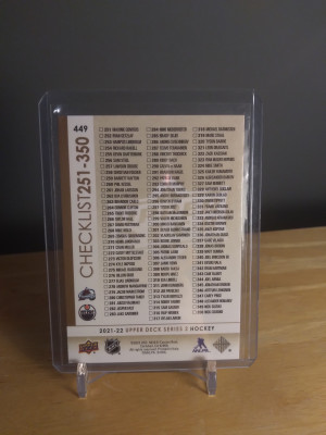 Leon Draisaitl/Nathan MacKinnon 2021-22 Silver Foil Checklist back