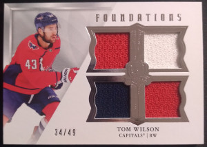 Tom Wilson 2019-20 The Cup Quad Jersey Foundations /49 front