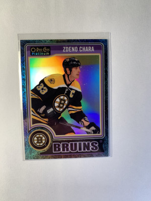 2014-15 Zdeno Chara OPC Platinum Black Ice /25 front