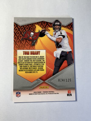 Tom Brady Flamethrowers Purple /125 back
