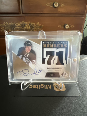 Evgeni Malkin Significant Numbers 71/71 JERSEY NUMBERED 1/1 front