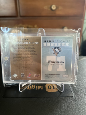Evgeni Malkin Significant Numbers 71/71 JERSEY NUMBERED 1/1 back