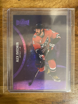 Alex Ovechkin Purple Spectrum /199 Skybox Metal Universe front