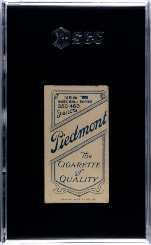 1911 Piedmont Cigarettes (T206) Heinie Berger SGC 5 back