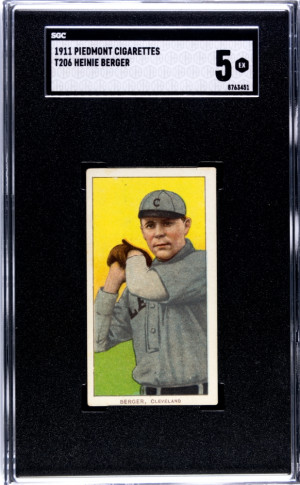 1911 Piedmont Cigarettes (T206) Heinie Berger SGC 5 front